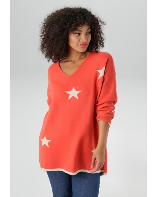 Aniston Red Pullover