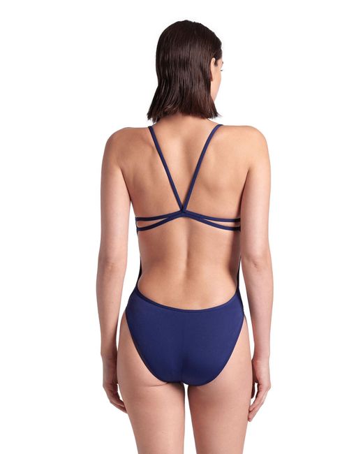 Arena Blue Badeanzug Lace Back Solid