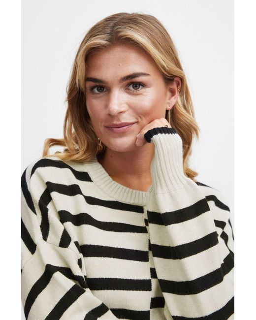 Fransa Black Pullover 'Bitte'