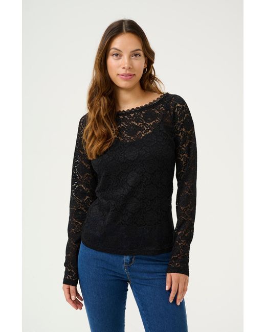 Kaffe Black Bluse Ka Aia