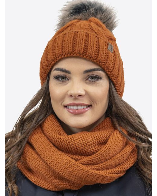 Vivience Orange Mütze 7014 Set