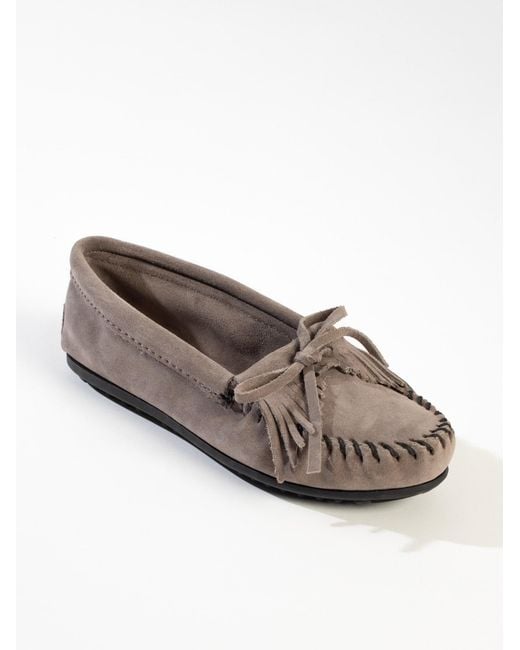Minnetonka Gray Mokassin Kilty