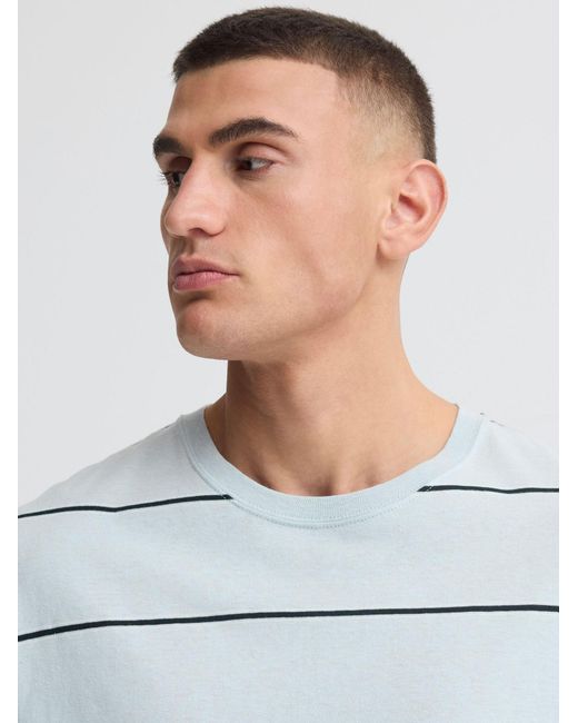 Solid Rundhalsshirt Sdubalt in Blue für Herren