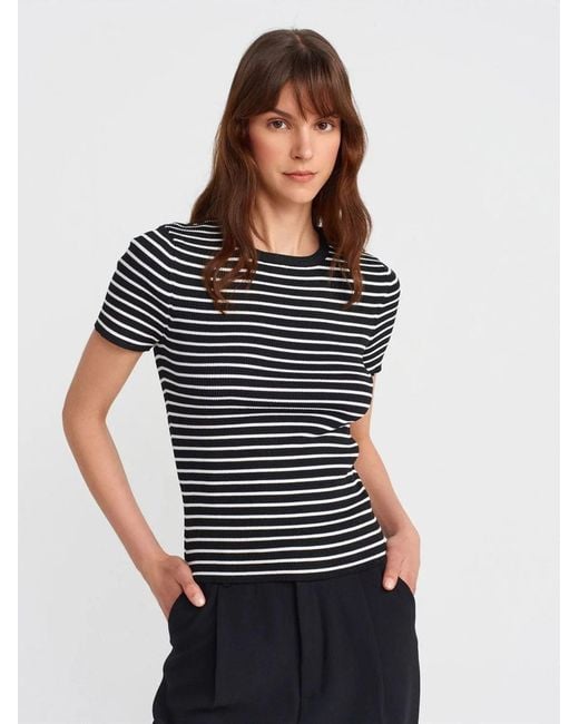 Dilvin Black Bluse Blusen