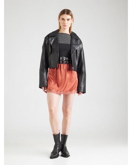 TOPSHOP Red – kurzer petticoat-rock aus satin