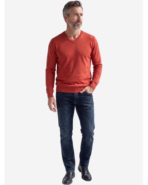 Redmond Pullover Basic in Red für Herren