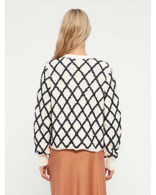 Y.A.S White Strickjacke Zigly