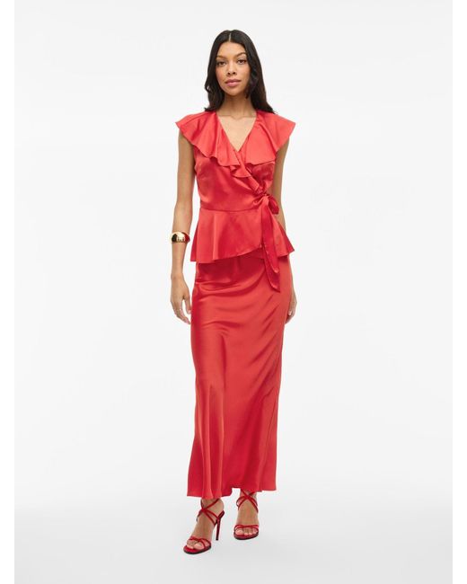 Vila Red Bluse 'Vikimmie'