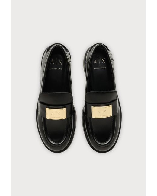 ARMANI EXCHANGE Black Slipper