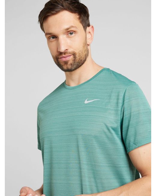 Nike Sportshirt 'miler' in Green für Herren