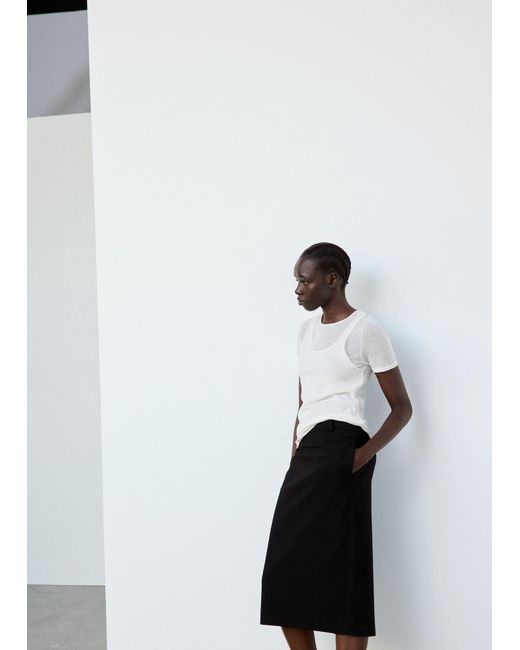 Mango White Pullover Laye