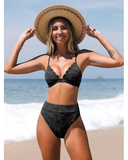 CUPSHE Black Bikini Daa12C2L007Aa