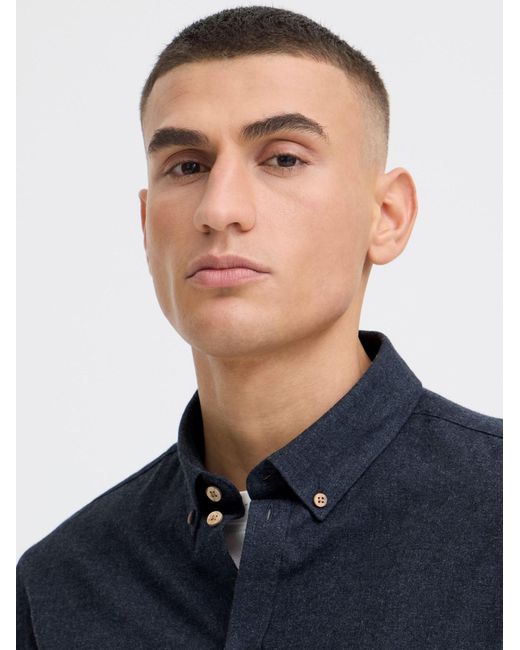Solid Hemd Pete in Blue für Herren