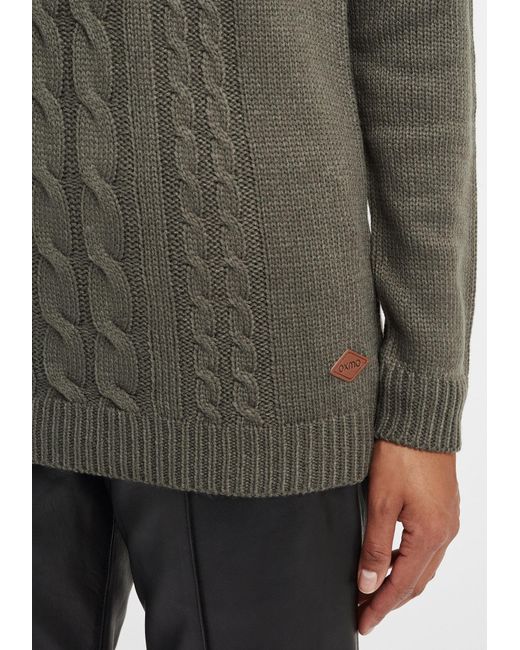 Oxmo Green Strickpullover 'cable'