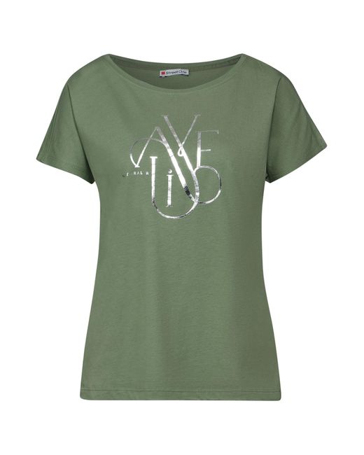 Street One Green T-shirt 'alive'