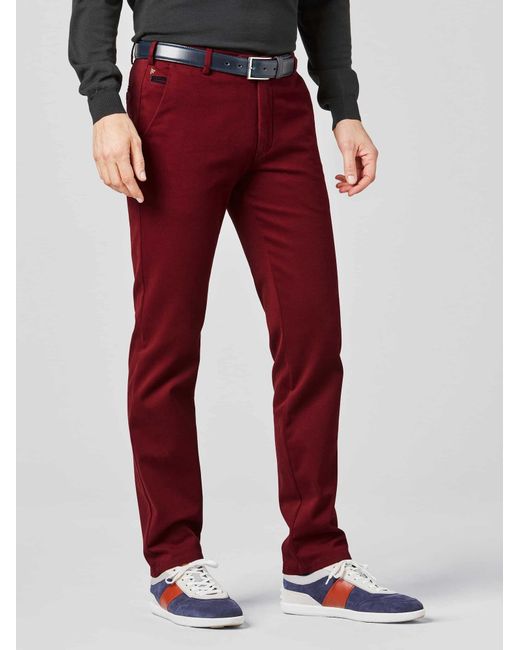 Meyer Chinohose in Red für Herren