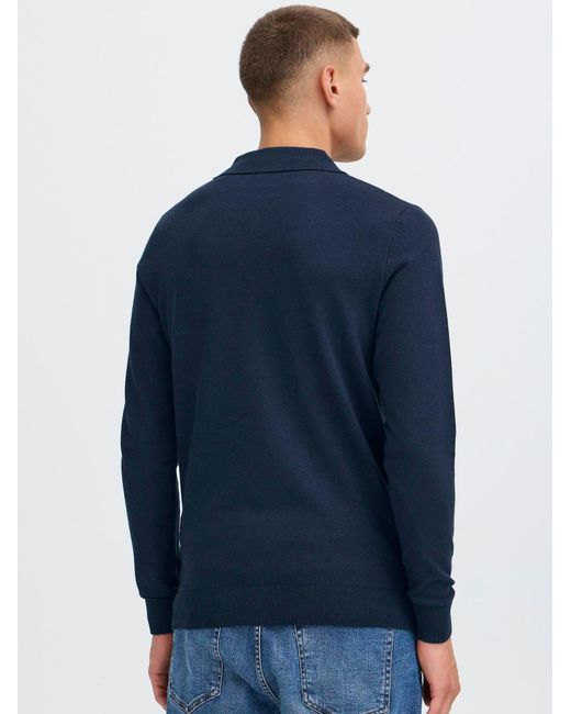 Solid Strickpullover Sdakel in Blue für Herren