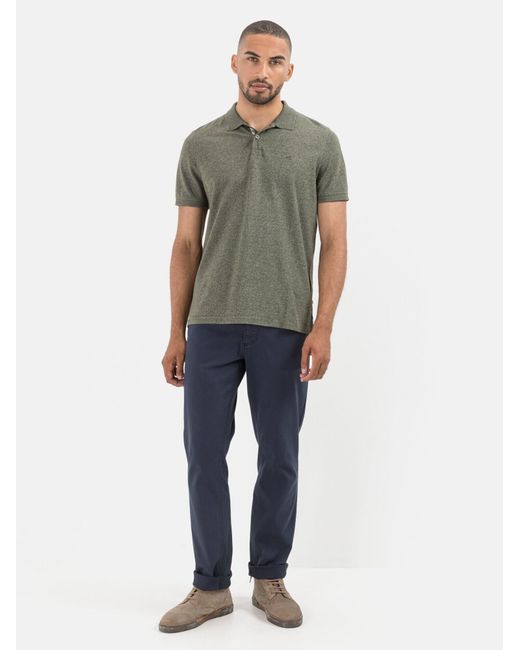 Camel Active Kurzarm Poloshirt Aus Nachhaltigem Baumwollmix in Green für Herren