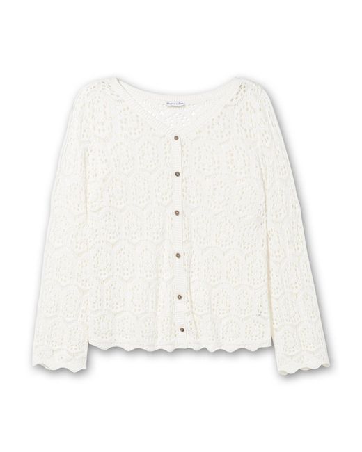 Sheego White Strickjacke