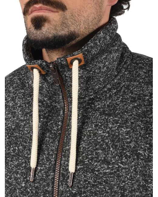 Solid Fleecejacke Luki in Gray für Herren