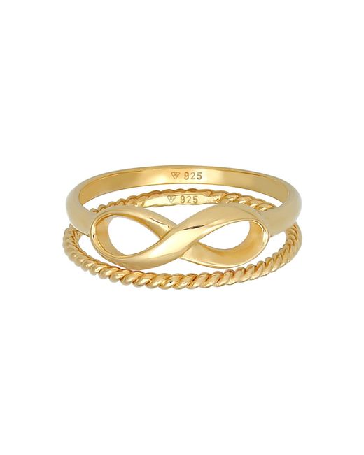 Elli Jewelry Metallic Ring Infinity, Twisted