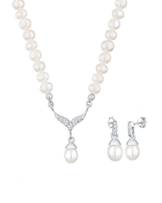 Elli Jewelry White Schmuckset