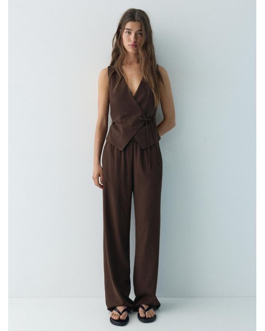 Pull&Bear Brown Anzugweste