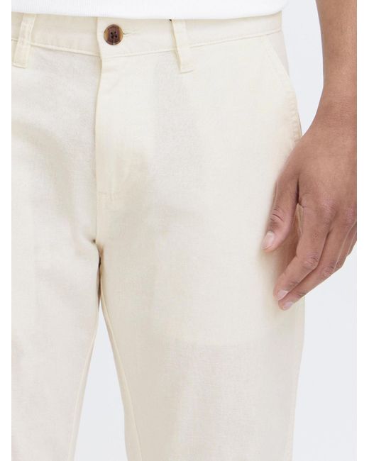 Solid Leinenhose Sdloran in White für Herren