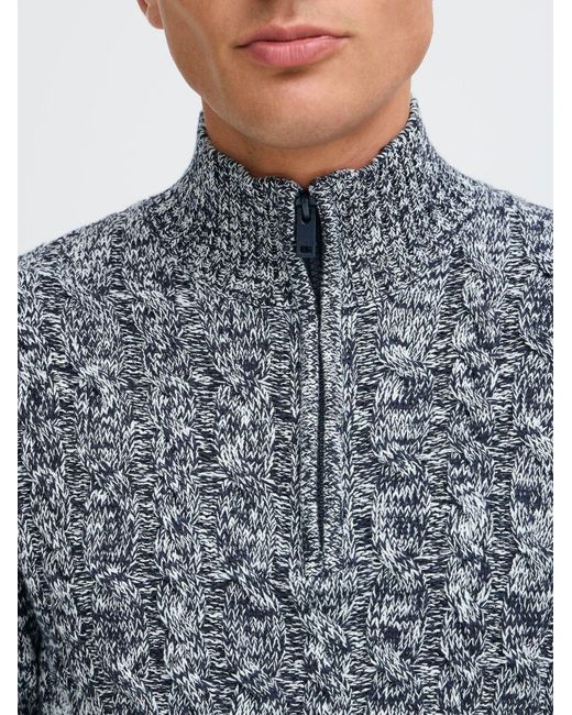 Solid Pullover Sdrichart in Blue für Herren