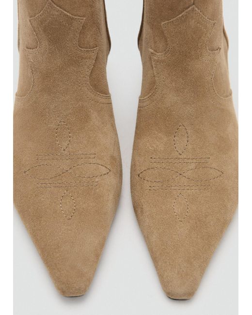 Mango White Stiefelette Lu
