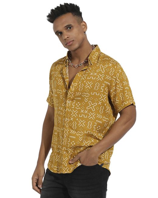 Campus Sutra Hemd Everett in Yellow für Herren