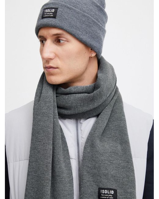 Solid Schal Irwon in Gray für Herren