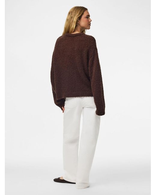 Pieces Brown Pullover Pcdorthea