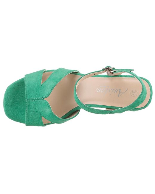 Aniston Green Sandale
