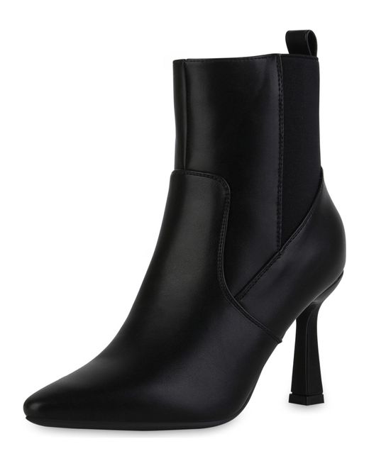 VAN HILL Black Stiefelette 'Ella'
