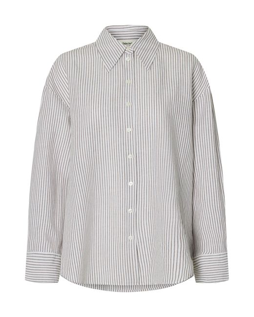 SELECTED Gray Bluse Slfcleo