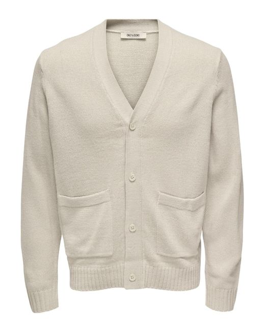 Only & Sons Pullover Onsmajor Rlx in White für Herren