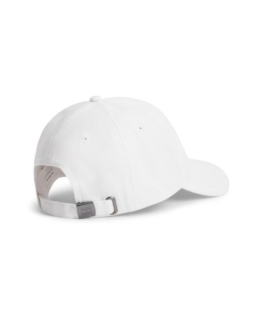 Tommy Hilfiger White Cap Six-Panel Baseball
