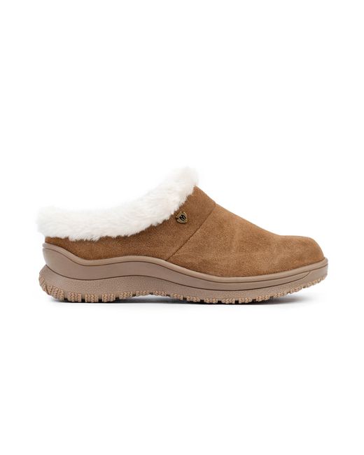 Minnetonka Brown Clogs Emerson