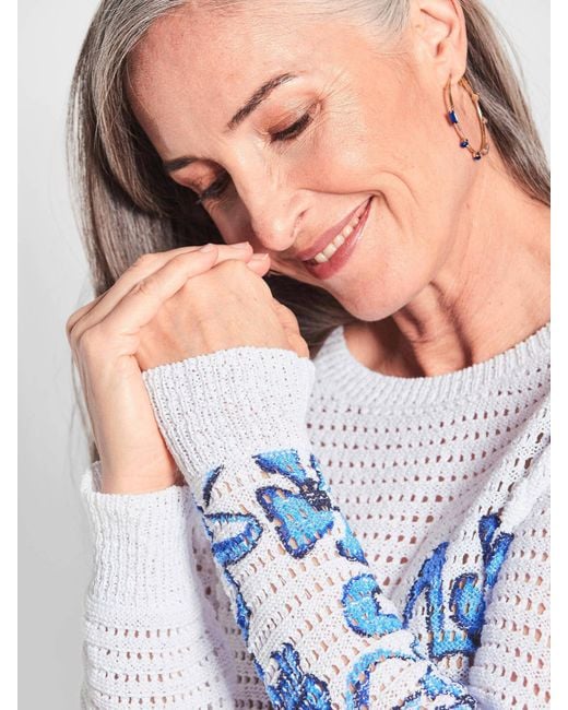 Goldner Blue Druckpullover