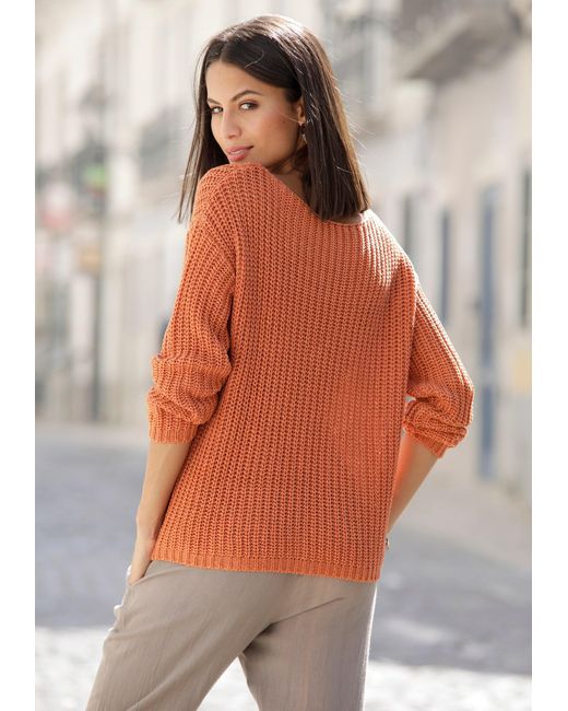 Lascana Orange Pullover