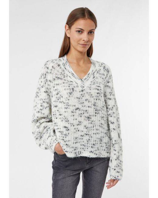 Comma, White Pullover