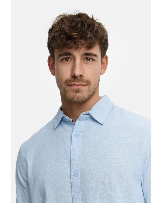INDICODE Hemd Lino in Blue für Herren
