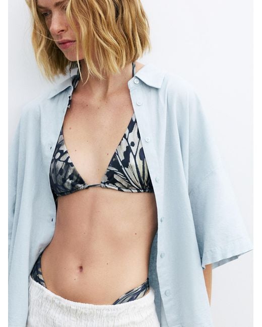 Pull&Bear Blue Bluse