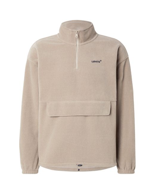 Levi's Levis Relaxed Graphic 1/4 Zip Sweatshirt in Natural für Herren