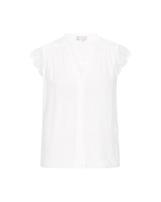 Usha White Bluse Fashion Look