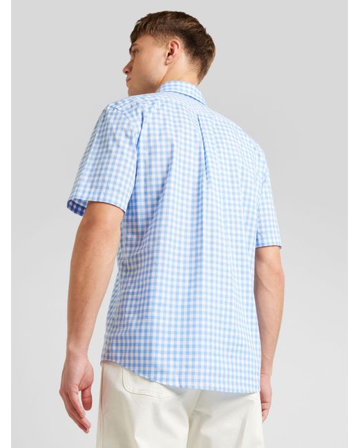 Fynch-Hatton Hemd 'summer vichy' in Blue für Herren
