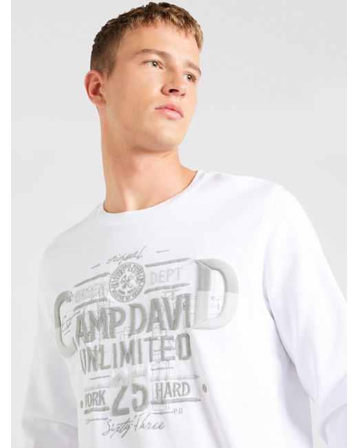 Camp David Sweatshirt in White für Herren
