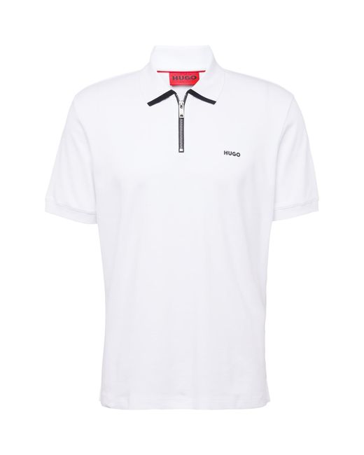 HUGO Poloshirt 'dalomino' in White für Herren