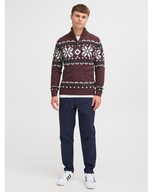 Solid Pullover Norwin in Red für Herren